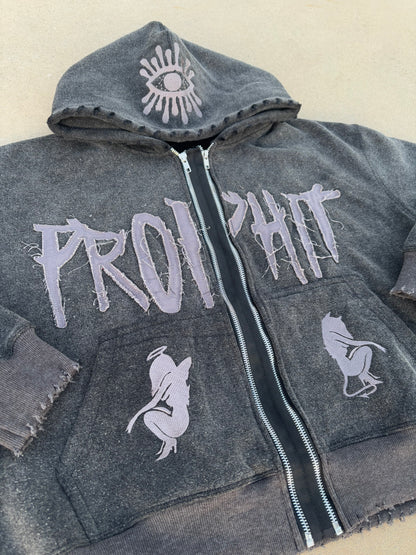 “Charcoal” Prophit Zip-Up Jacket